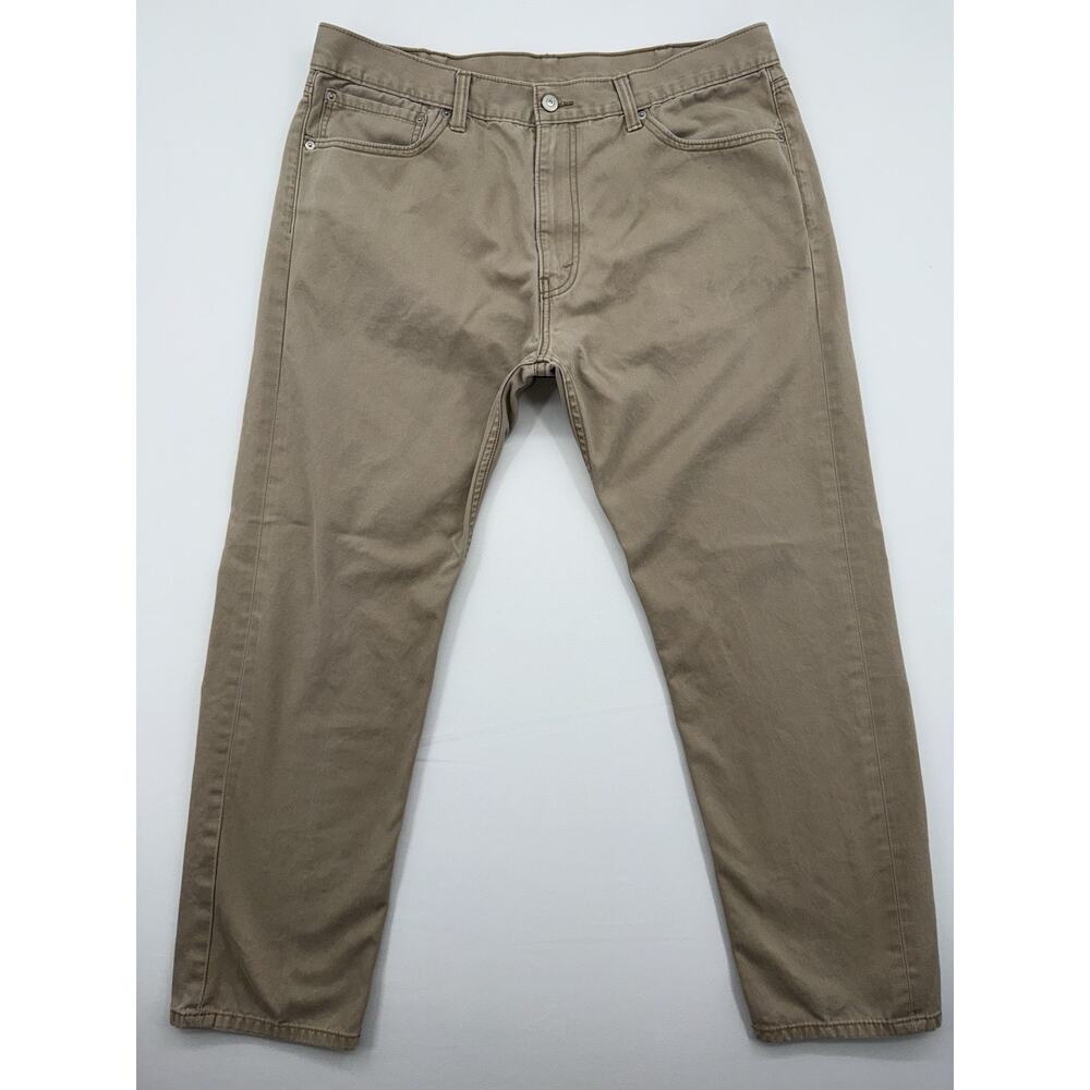 Levis 508 Jeans Mens 38x30Khaki Beige Tan Regular Fit Tapered Leg White‎ Tab